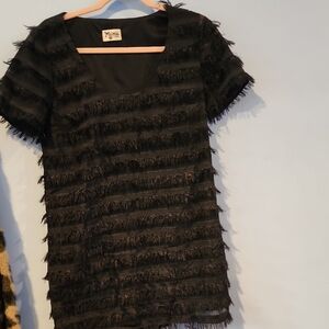 Show Me Your MuMu Elegant Black Fringe Dress XS